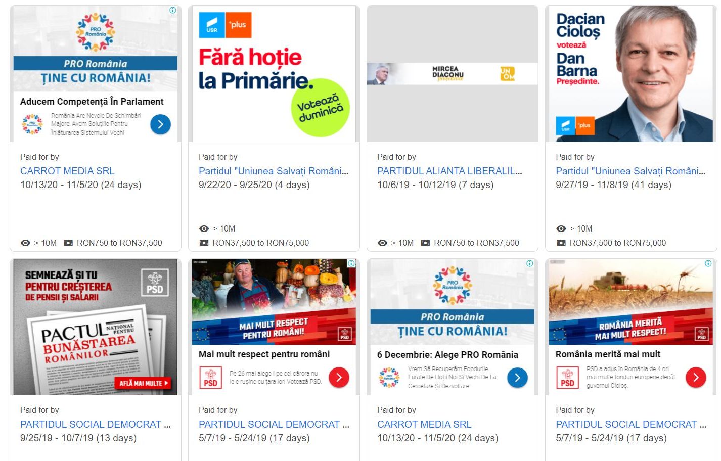 România, pe locul 2 din UE la reclamele politice de pe Google. USR și PSD au cheltuit cel mai mult